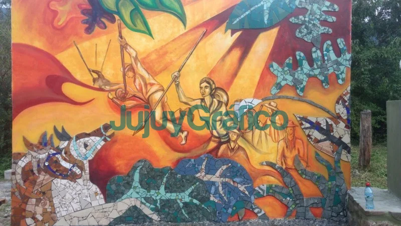 El 27 de abril regirá el feriado provincial en Jujuy 5 Mural alusivo al Dia Grande de Jujuy o Batalla de Leon