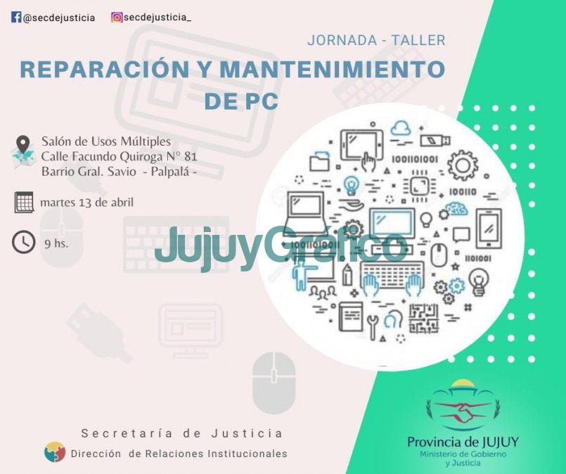 Quinto Taller de "Reparación y Mantenimiento de PC" en Palpalá 2 Reparacion y Mantenimiento de PC