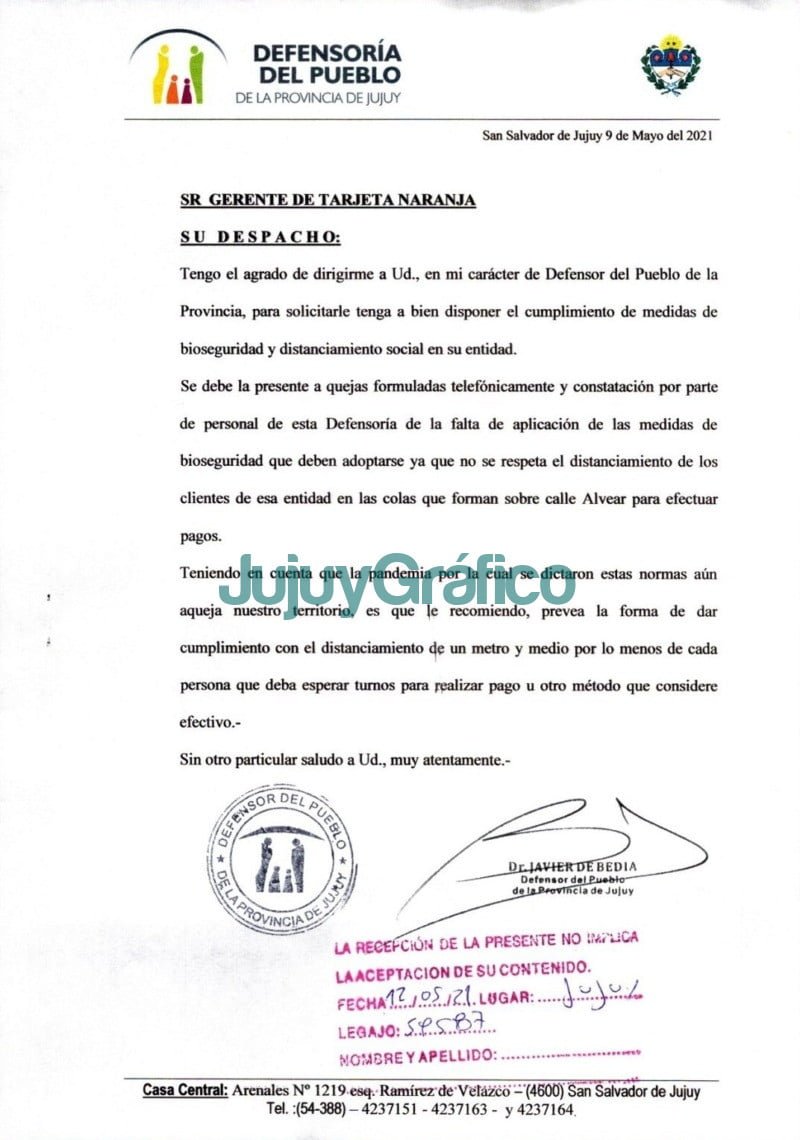 Intimaron a Tarjeta Naranja a mejorar la atención al público 2 Intimaron a Tarjeta Naranja a mejorar la atencion al publico