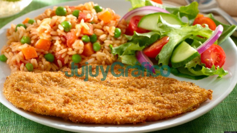 Milanesa con ensalada