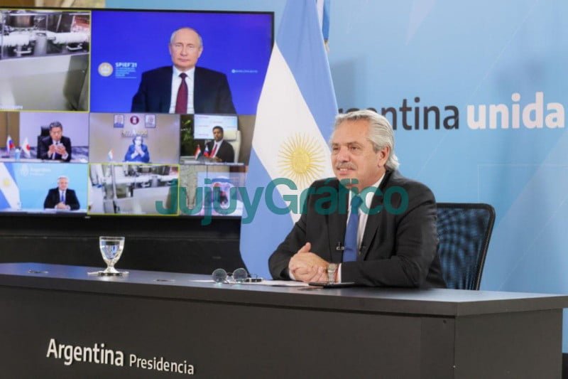 Alberto Fernández y Vladímir Putin anunciaron el inicio de la producción de la vacuna Sputnik V en Argentina 2 Alberto Fernandez y Vladimir Putin anunciaron el inicio de la produccion de la vacuna Sputnik V en Argentina 1
