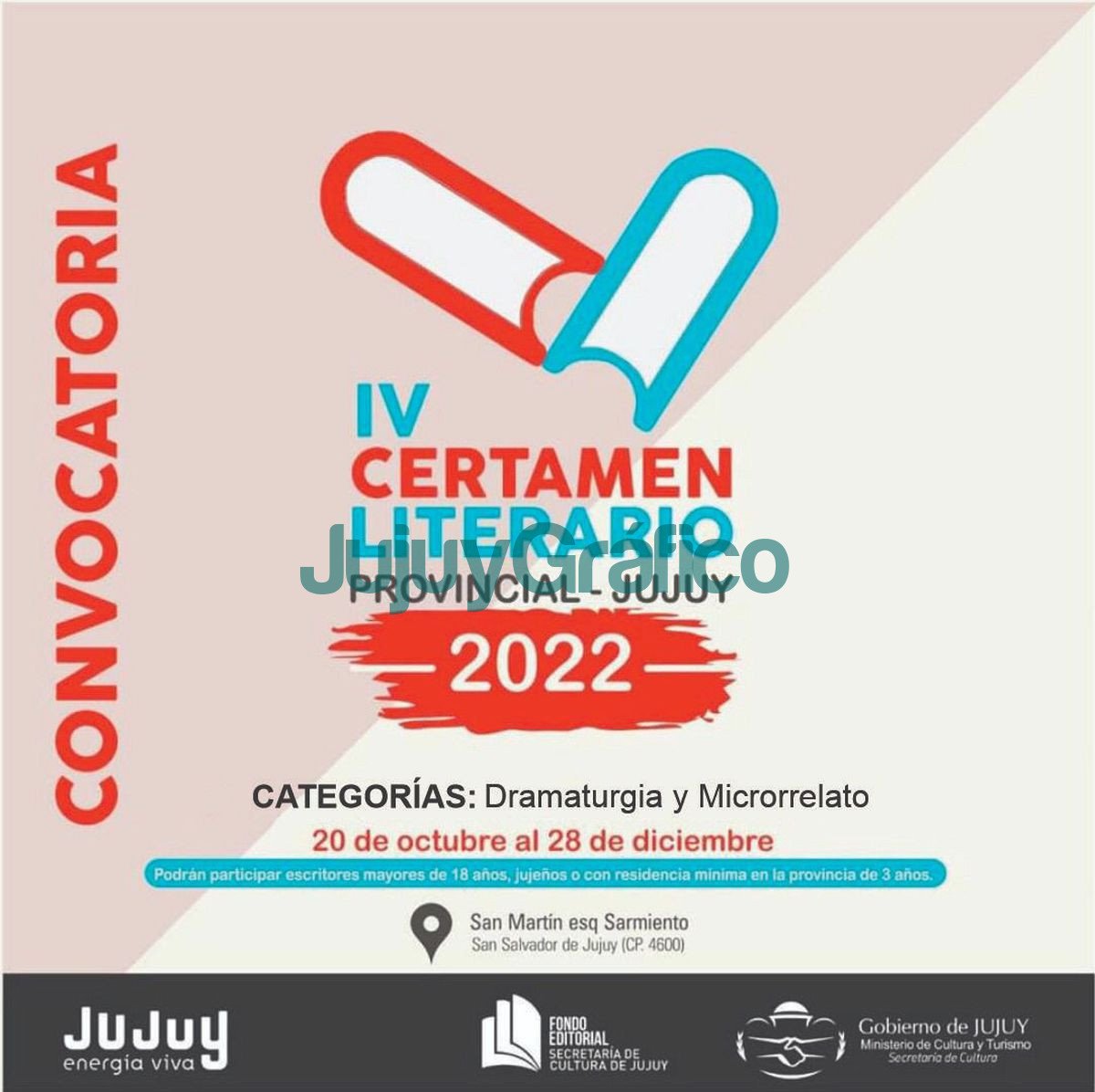 Modifican categorías del IV Certamen Literario Provincial 2022 2 Modifican categorias del IV Certamen Literario Provincial 2022