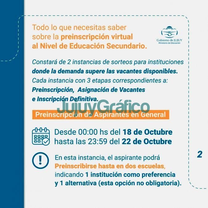 Preinscripción virtual para ingreso al Secundario se inicia el 18/10 3 Preinscripcion virtual para ingreso al Secundario se inicia el 18 10 2