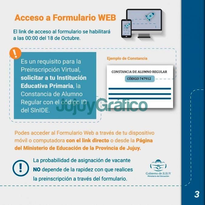 Preinscripción virtual para ingreso al Secundario se inicia el 18/10 4 Preinscripcion virtual para ingreso al Secundario se inicia el 18 10 3