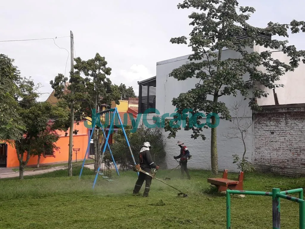 Desmalezamiento y tareas integrales en barrios capitalinos 1 Desmalezamiento y tareas integrales en barrios capitalinos 2