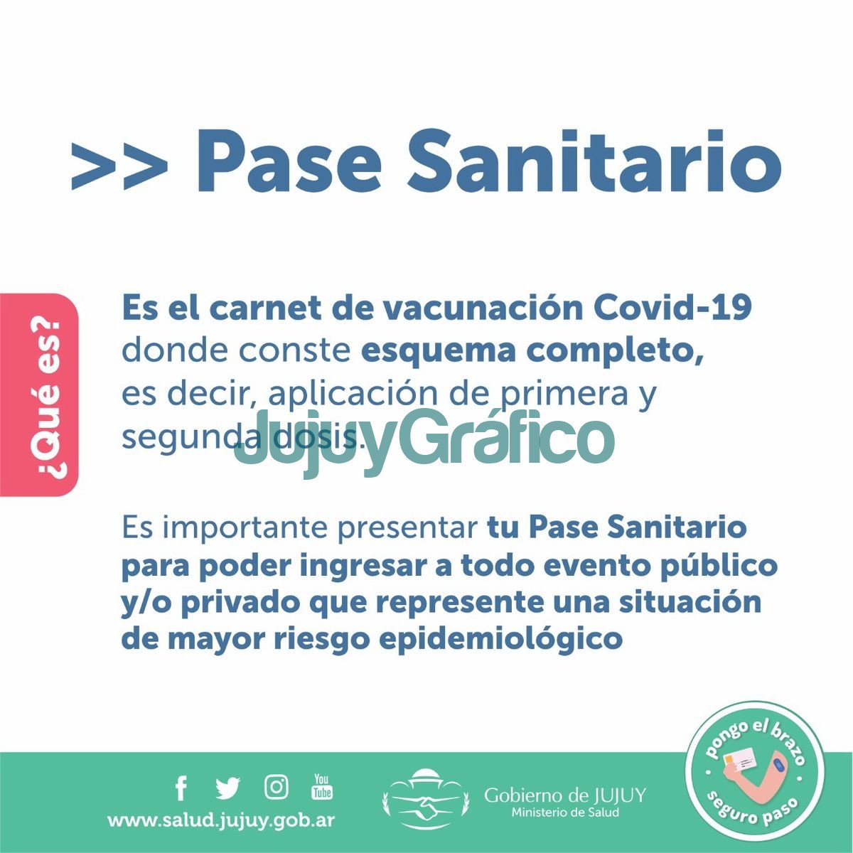 "Pase sanitario" para disfrutar de las actividades del verano 2 Pase Sanitario Jujuy 1