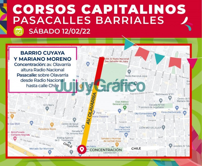 Corsos Capitalinos 2022 seran en 6 barrios 6