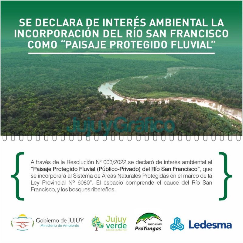 El Río San Francisco declarado como "Paisaje Protegido Fluvial" 2 El Rio San Francisco declarado como Paisaje Protegido Fluvial