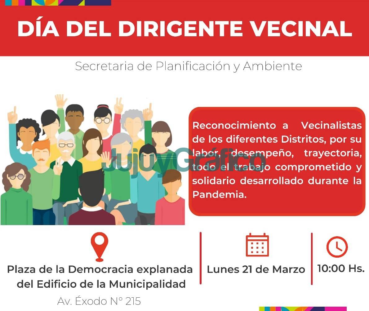 En el Día del Dirigente Vecinal se reconocerá a vecinos 15 En el dia del vecinalista se reconocera a vecinos