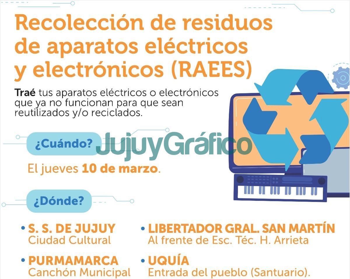 10 de marzo: recolección de "Residuos de Aparatos Eléctricos y Electrónicos" 3 recoleccion de Residuos de Aparatos Electricos y Electronicos 3