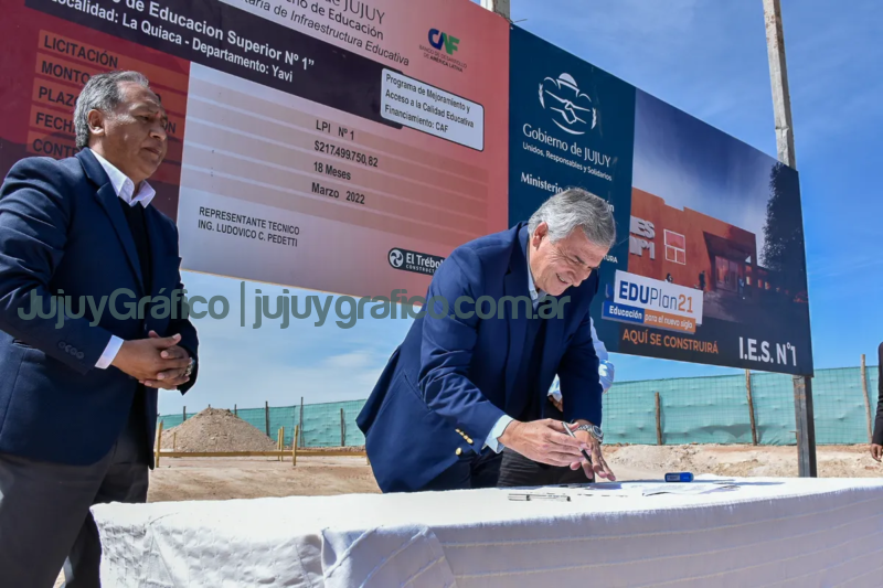 Inicio de obras del Instituto de Educacion Superior N° 1 en La Quiaca 1