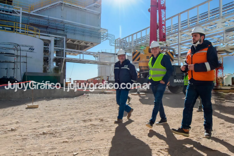 Morales paseó por las mineras de litio 2 Morales paseo por las mineras de litio 2