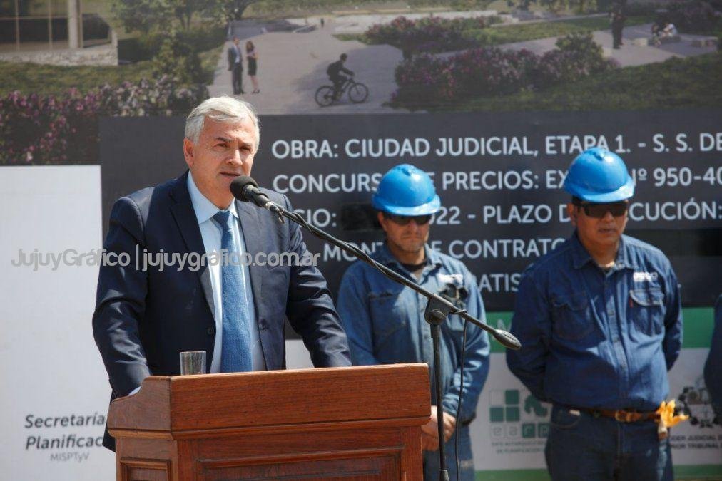 Morales puso en marcha la construccion de la Ciudad Judicial 1