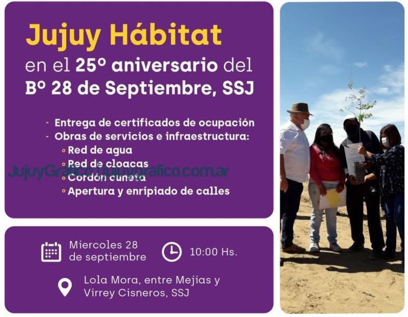 Regularizacion y obras para barrio 28 de Septiembre