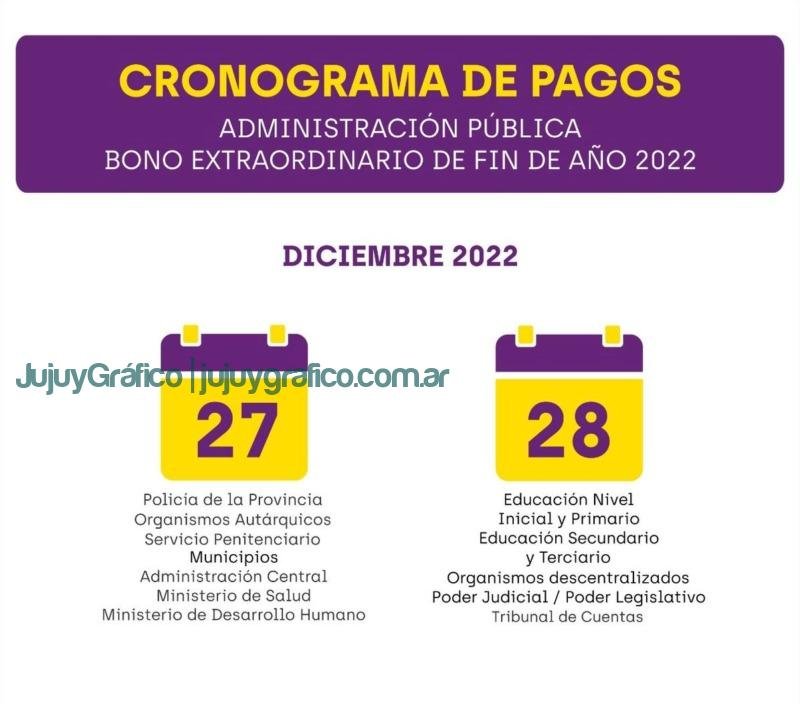 Cronograma d epagos diciembre 2022 3