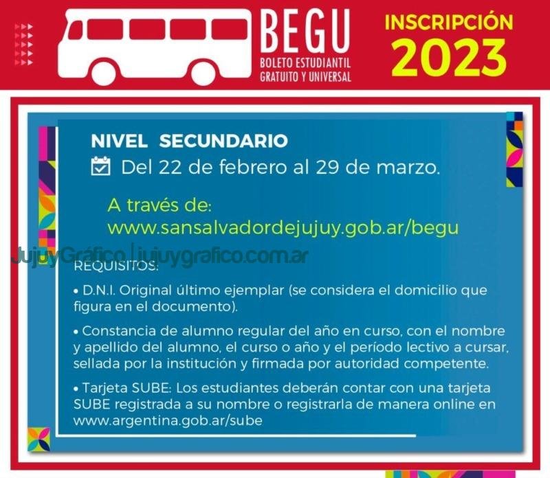 Comienzan las inscripciones al BEGU capitalino 1