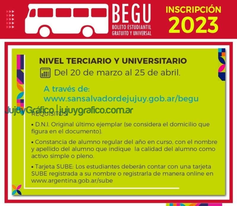 Comienzan las inscripciones al BEGU capitalino 2