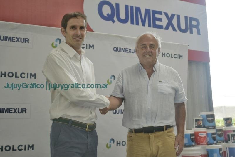 Holcim ingresó al mercado de membranas líquidas y pinturas 2 CEO de Holcim en Argentina Christian Dedeu y el director general de Quitam S.A. Alberto Ragazzini