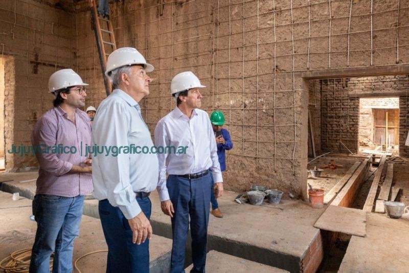 Gerardo Morales y Carlos Sadir recorrieron las obras del Centro Cultural Lola Mora y Cabildo Historico 2