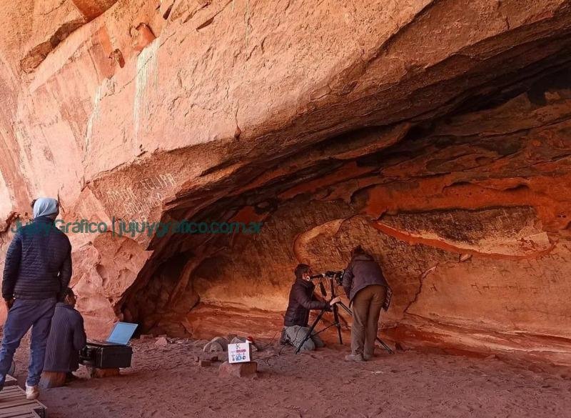 Estudio arqueometrico de las pinturas rupestres de Inca Cueva 2