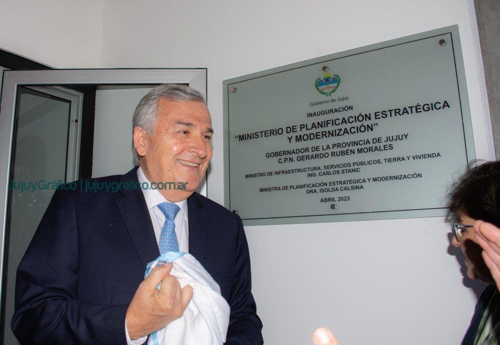 Morales inauguró el edificio de Planificación Estratégica y Modernización 1