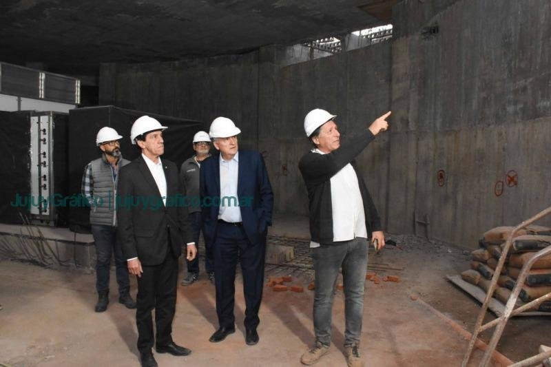 Morales y Sadir visitaron la obra del Centro Cultural Lola Mora 1 Morales y Sadir visitaron la obra del Centro Cultural Lola Mora 1