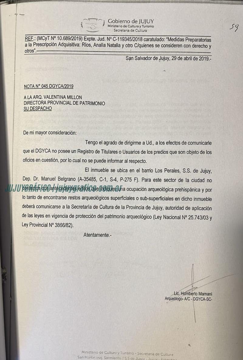 Descubren objeto arqueológico en Finca Sacarías, interviene la justicia provincial 07 Descubren objeto arqueológico en Finca Sacarías, interviene la justicia provincial 07