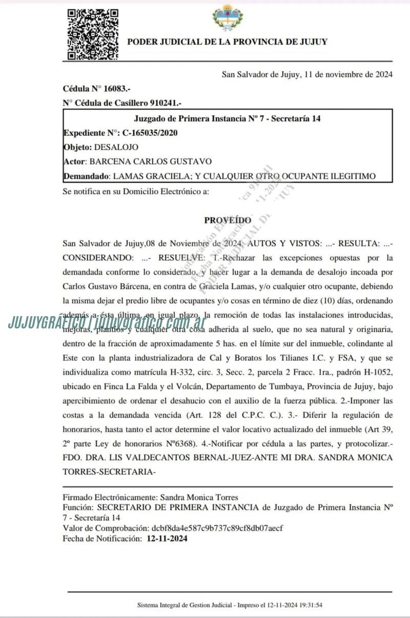 Tilián en peligro, Orden de desalojo y la influencia del Poder Político en comunidadesindígenas 5