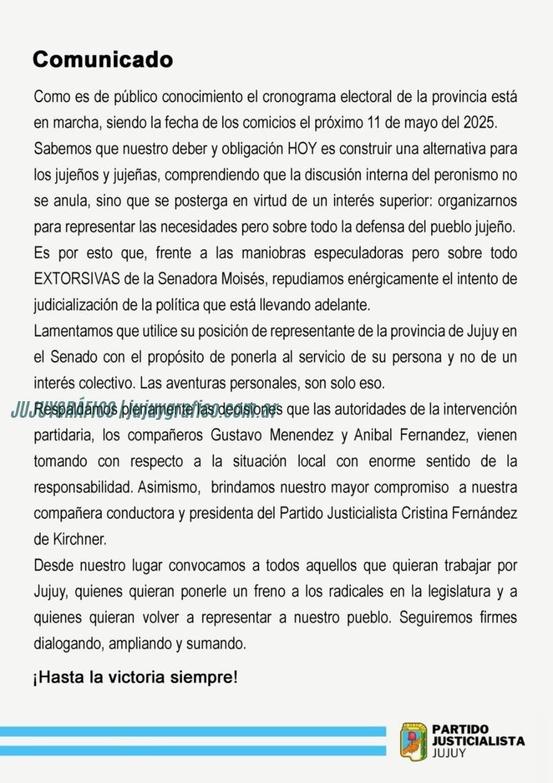 Fragmentación del peronismo, Carolina Moisés desafía a La Cámpora en Jujuy 8 Fragmentación del peronismo, Carolina Moisés desafía a La Cámpora en Jujuy 8
