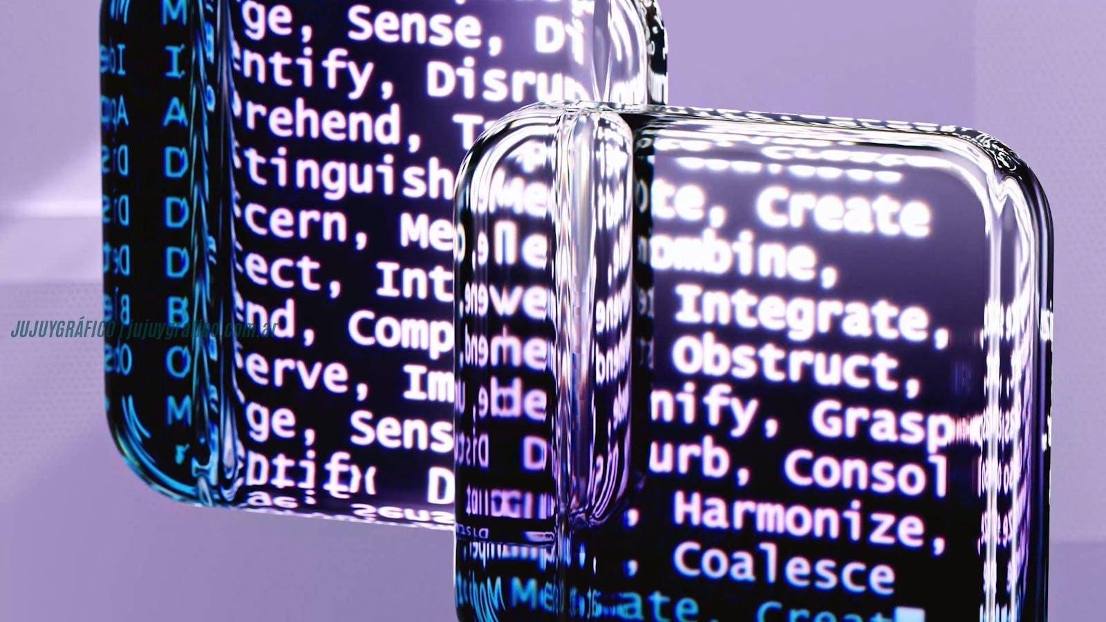 Photo by Google DeepMind Abstract glass surfaces reflecting digital text create a mysterious tech ambiance. Trader AI revoluciona las tecnologías modernas en el comercio electrónico