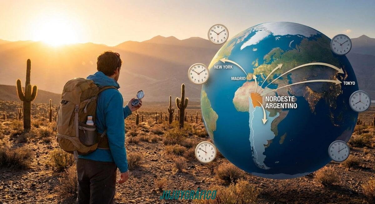 Diferencias horarias al viajar desde el Noroeste Argentino: lo esencial que nadie te cuenta antes de subir al avión 2026 8 Diferencias horarias al viajar desde el Noroeste Argentino, lo que nadie te cuenta antes de subir al avión