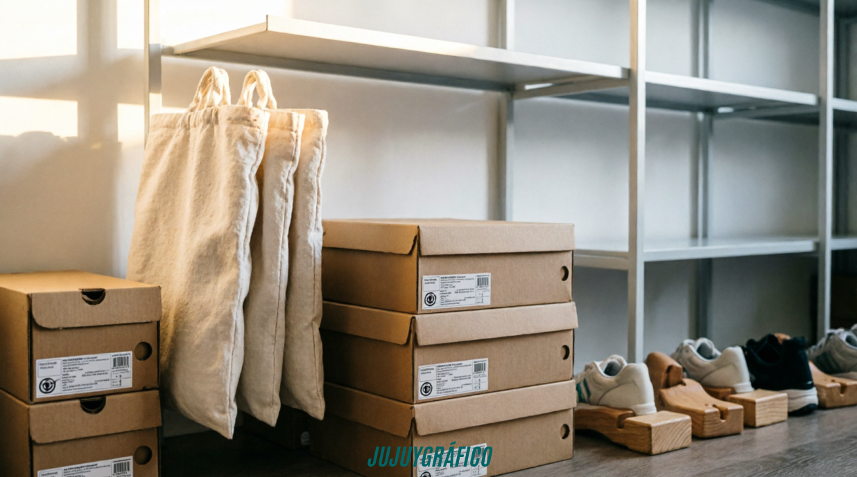 Cómo cuidar tus zapatillas y mantenerlas nuevas por mucho más tiempo 7Imagen: Organización premium con cajas originales, bolsas transpirables y bloques de madera para calzado. Transmite orden, protección y conservación a largo plazo.