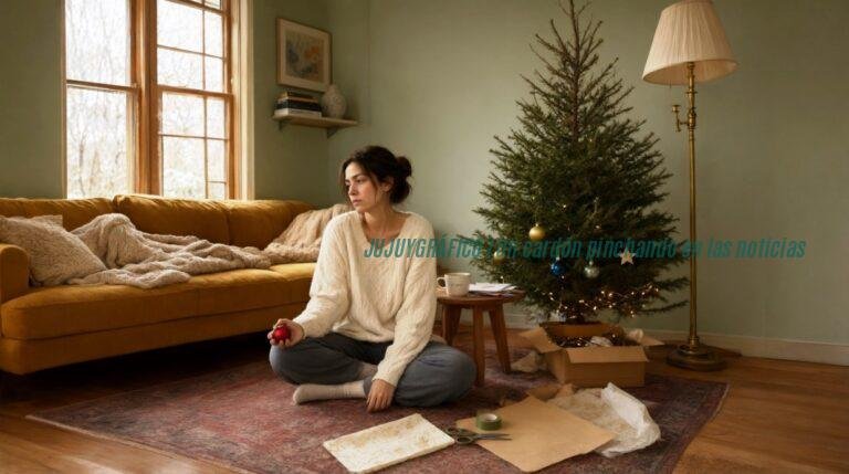 Mujer sentada junto a un árbol de Navidad con gesto cansado, imagen que ilustra la negatividad navideña en los hogares